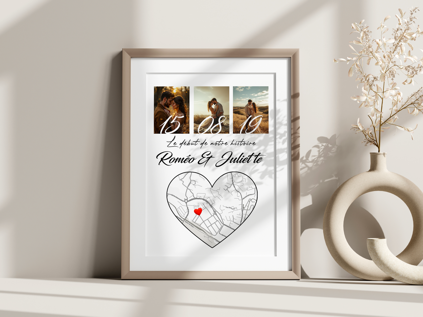 Impression personnalisée "Le début de notre histoire"