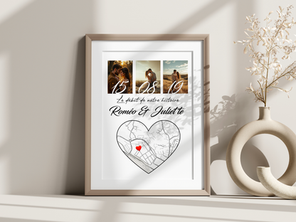 Affiche personnalisée “Le début de notre histoire”