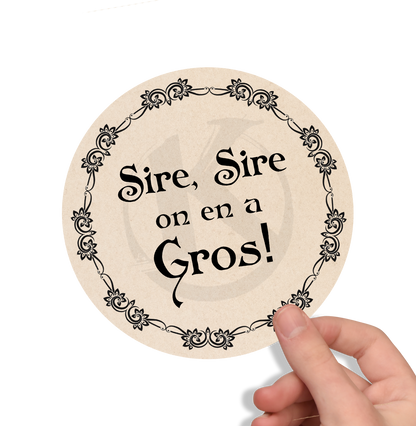 Sticker citation Kaamelott – Sire on en a gros – Humour français