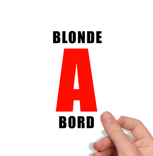 Sticker humour – “Blonde à Bord”