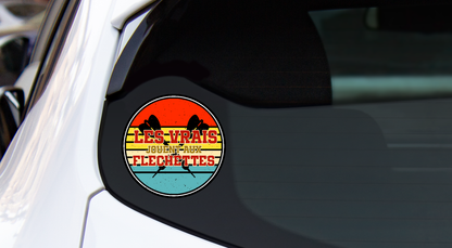 Sticker “Les vrais jouent aux fléchettes” Style vintage rétro