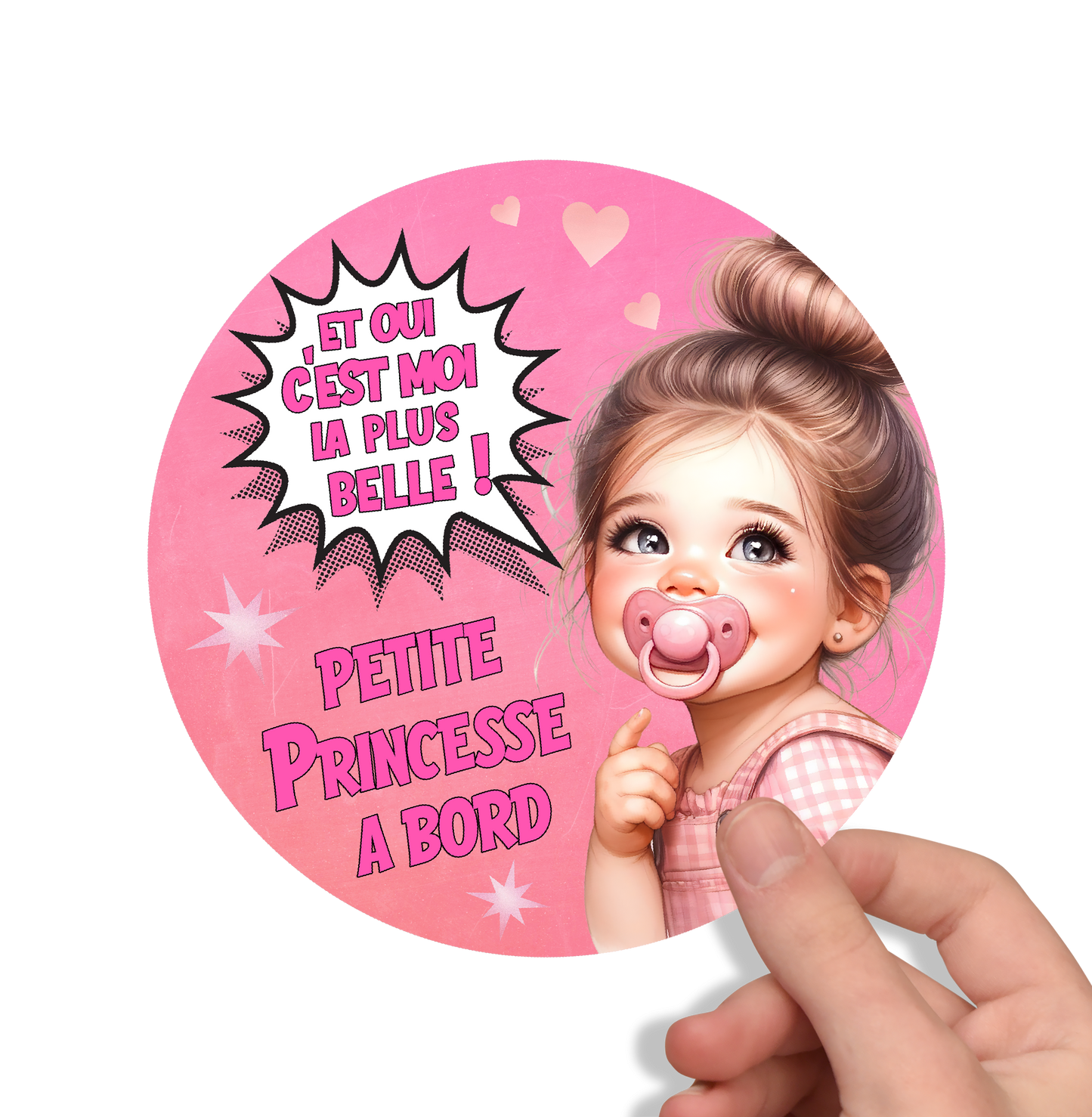 Petite Princesse à Bord – Sticker Voiture Bébé Fille
