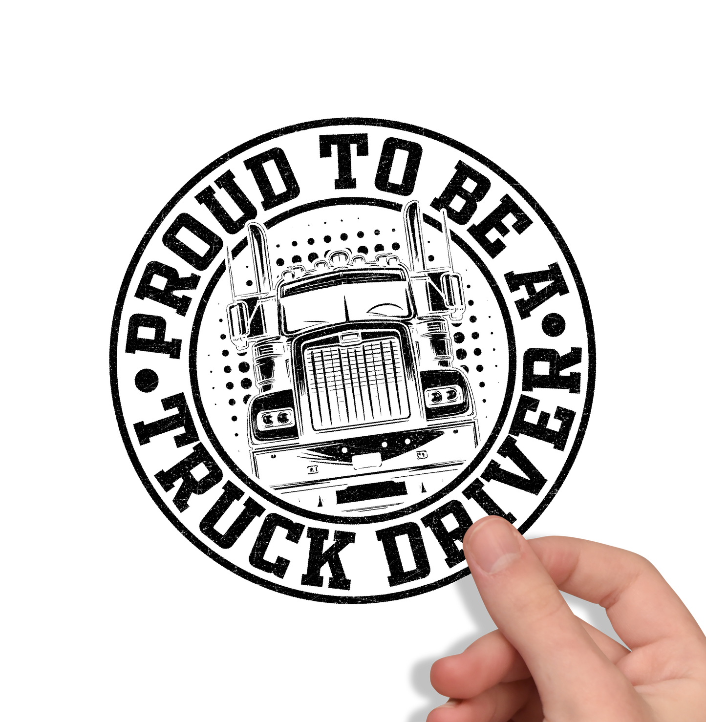 Sticker Routier “Proud to Be a Truck Driver” – Camion Américain Vintage